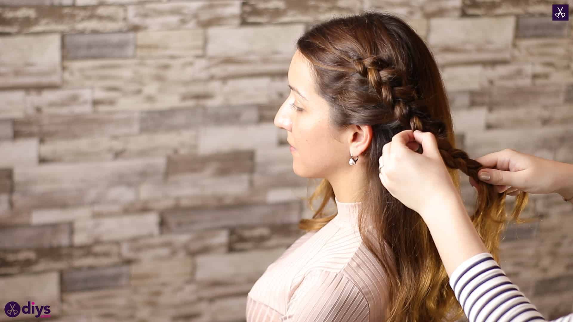 Elegant side braid hairstyle step 5b