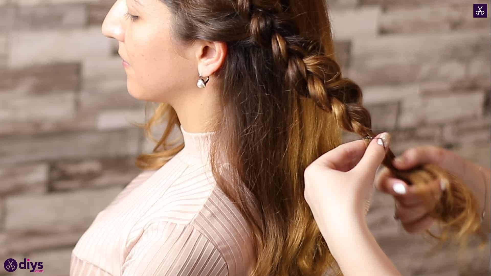 Elegant side braid hairstyle step 5f