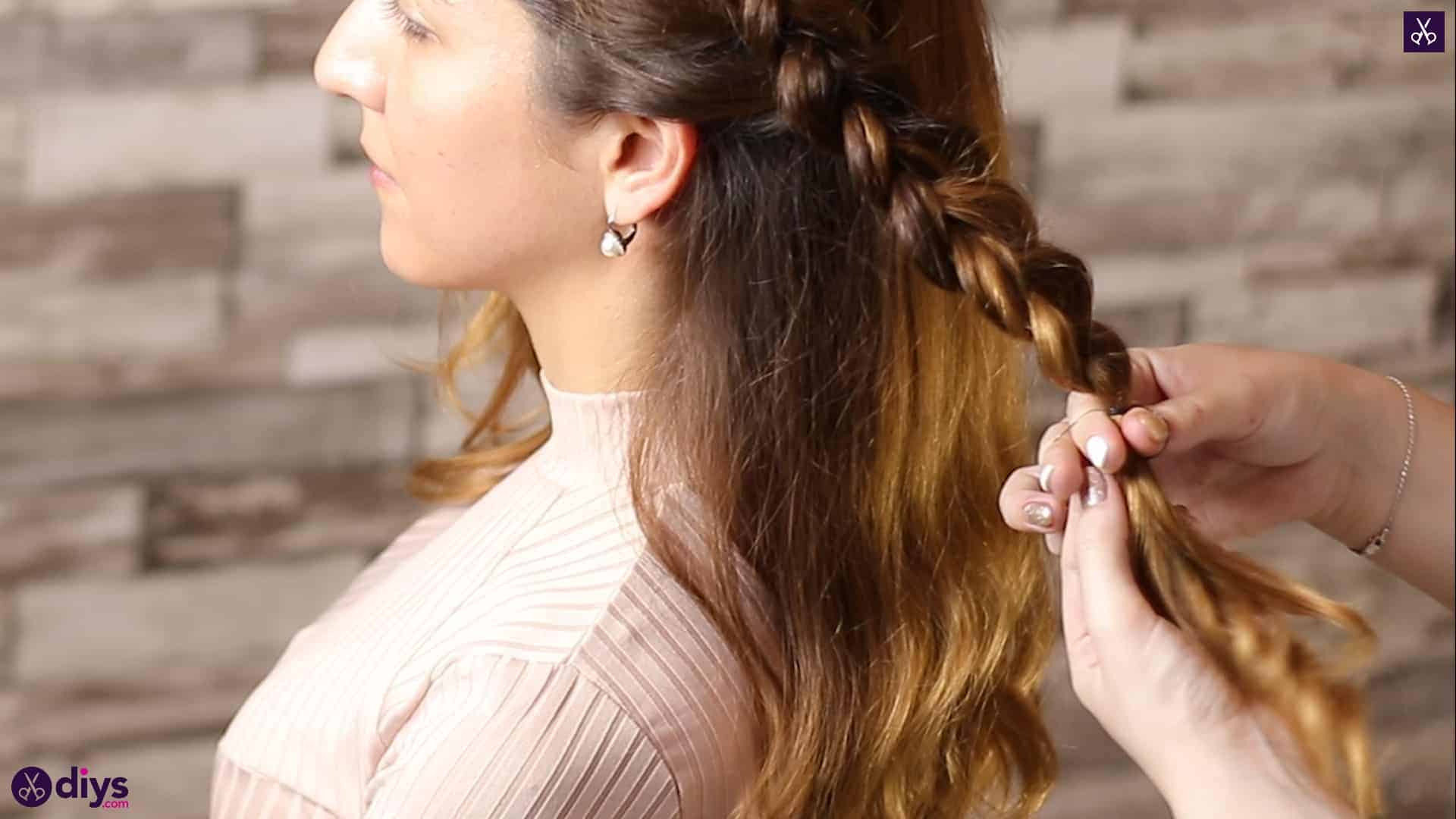 Elegant side braid hairstyle step 5g