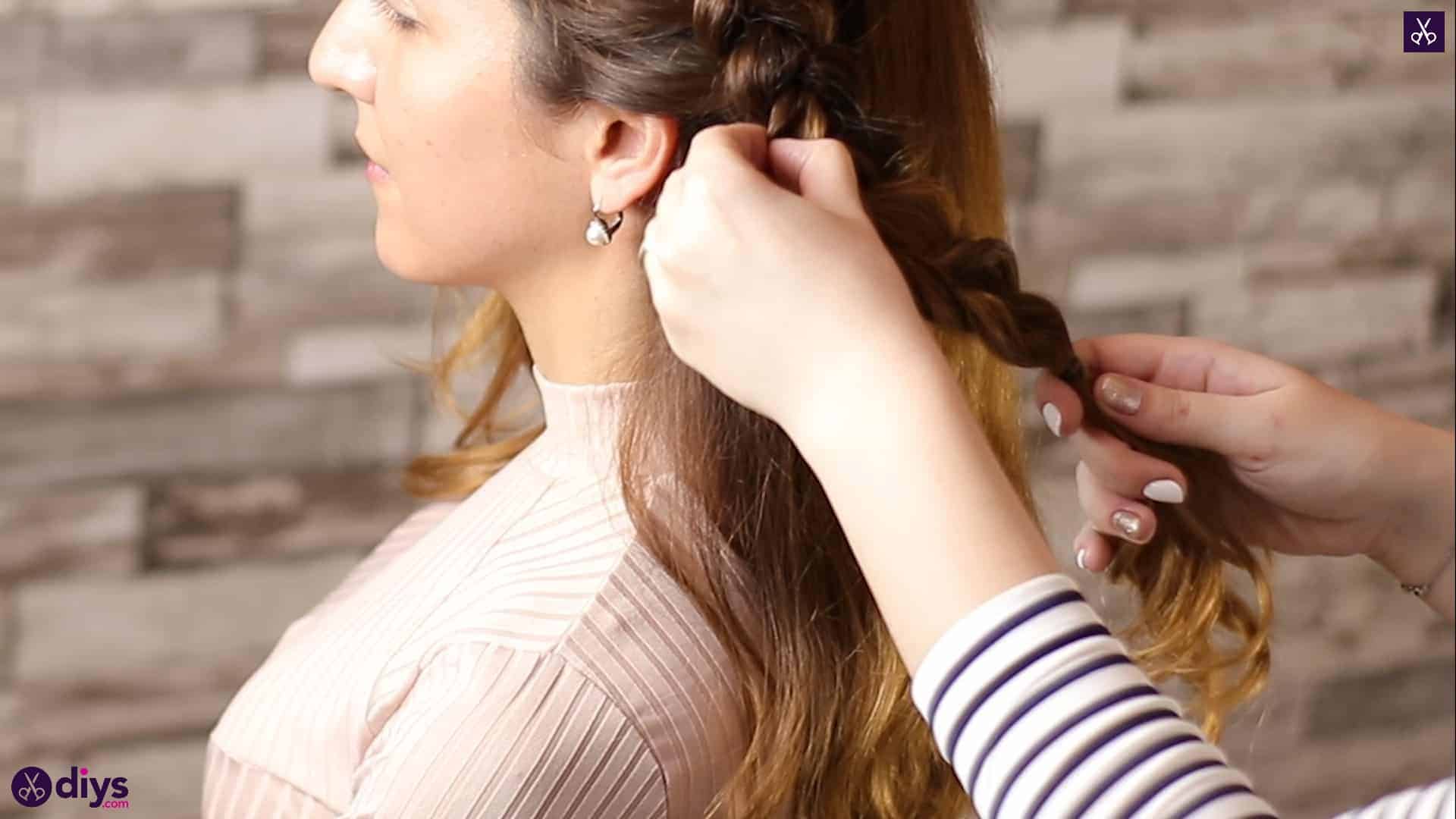 Elegant side braid hairstyle step 5h