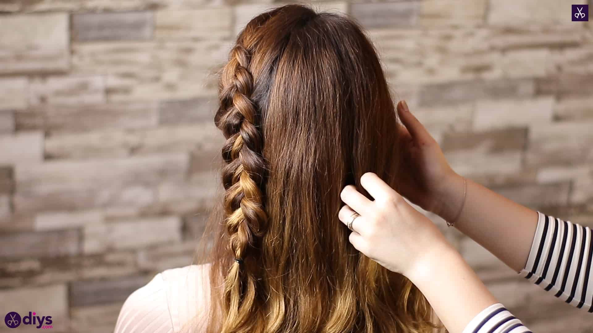 Elegant side braid hairstyle step 6
