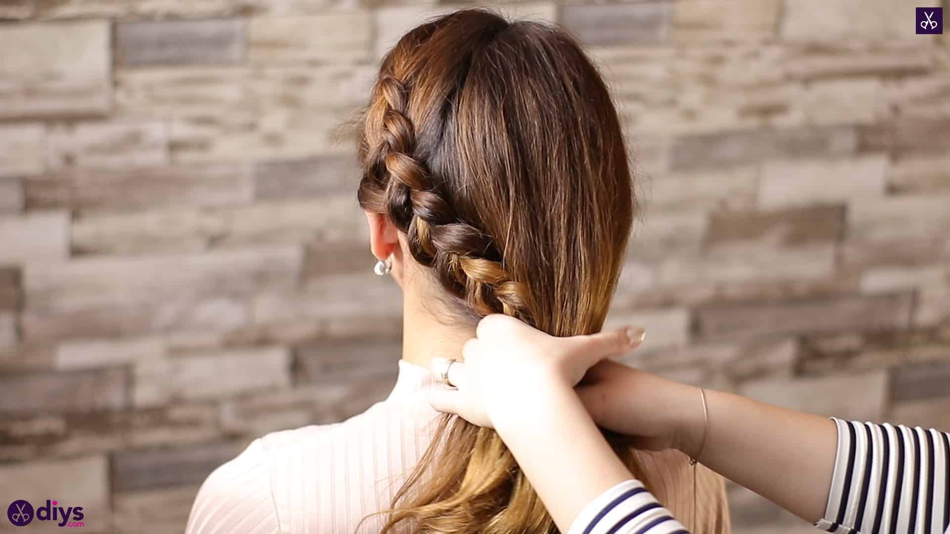 Elegant side braid hairstyle step 6b