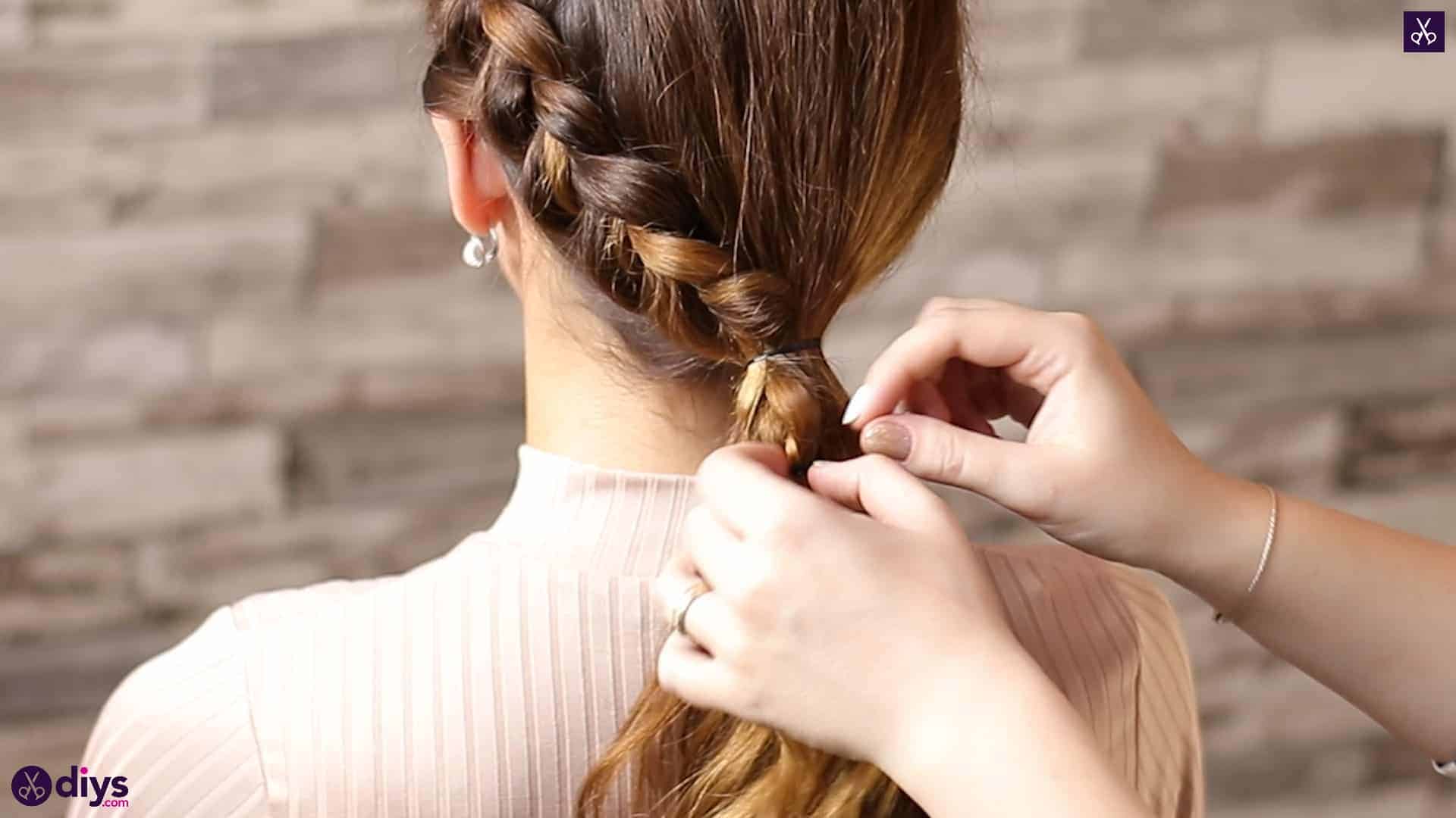 Elegant side braid hairstyle step 7a