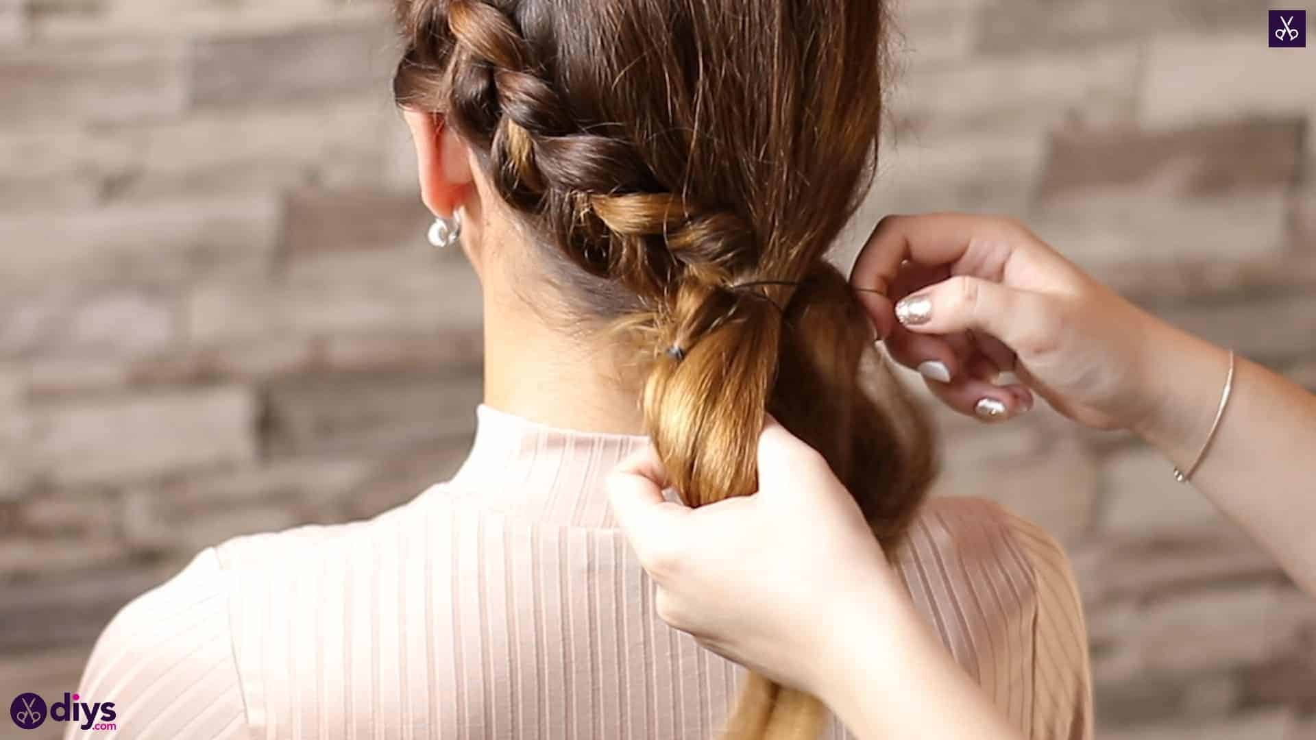 Elegant side braid hairstyle step 7d