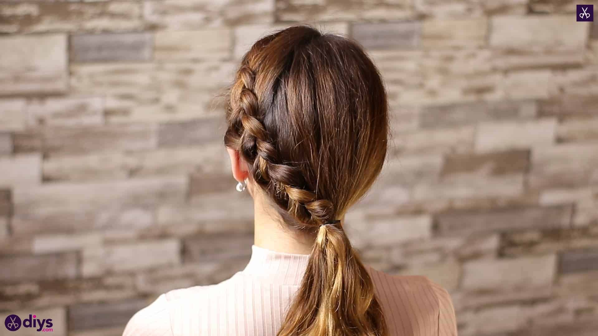 Elegant side braid hairstyle step 7f