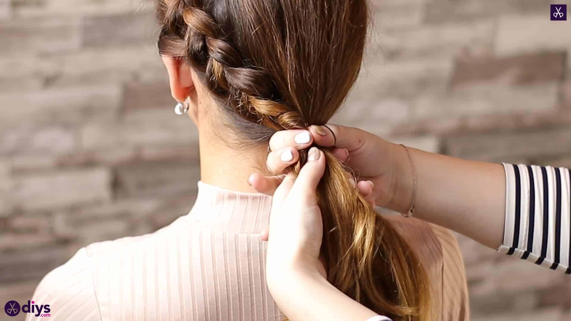 Elegant side braid hairstyle step 7v