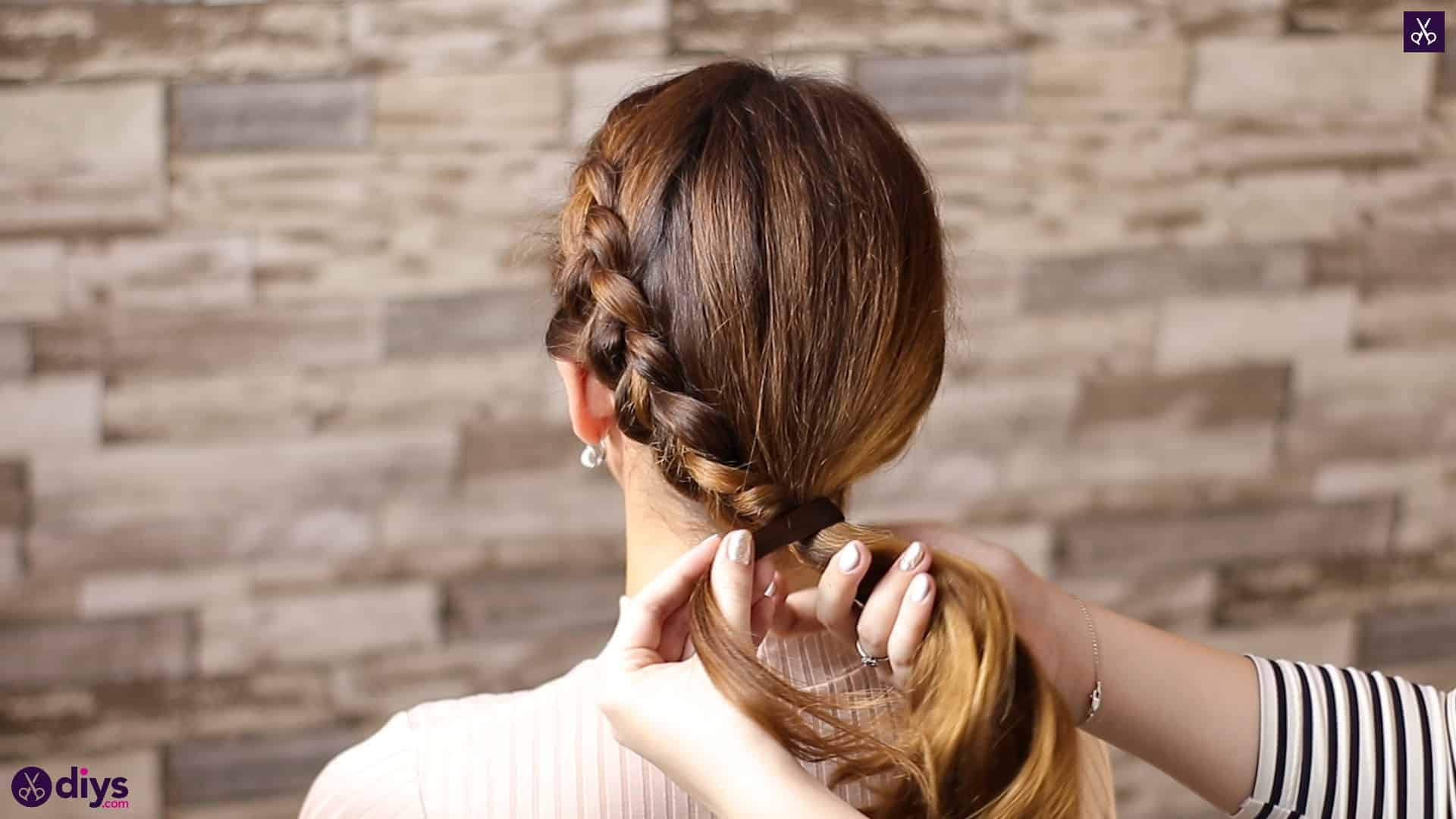 Elegant side braid hairstyle step 8a