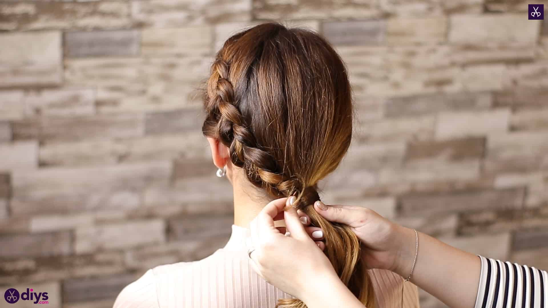 Elegant side braid hairstyle step 8b
