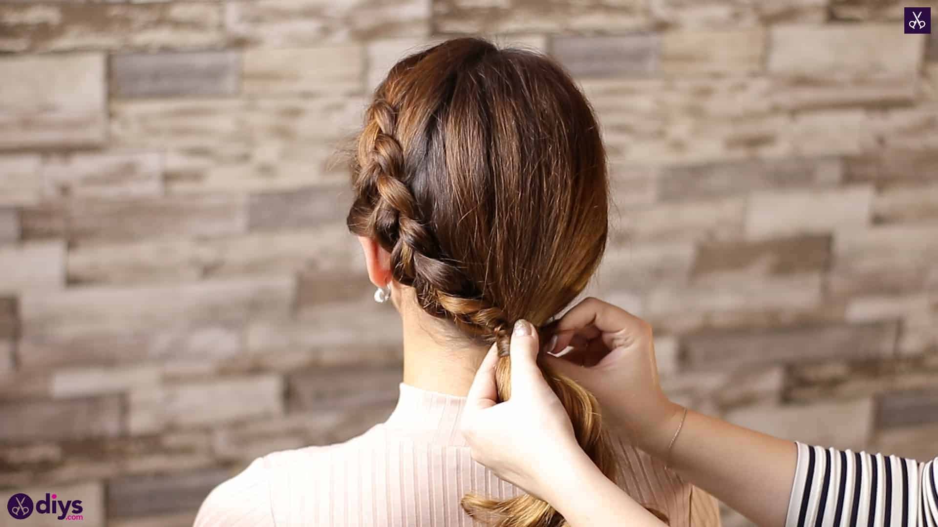 Elegant side braid hairstyle step 8c