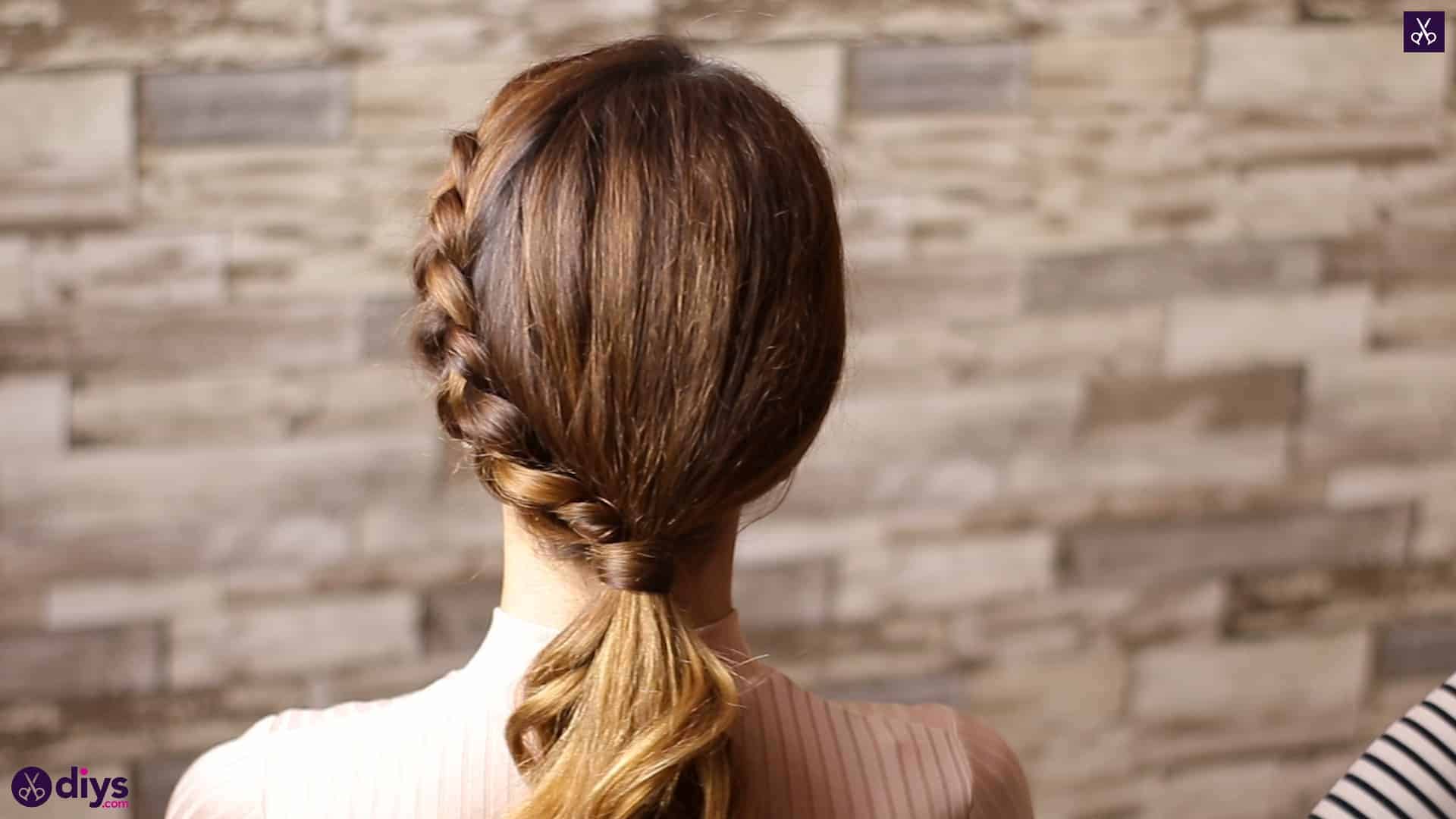 Elegant side braid hairstyle step 8d