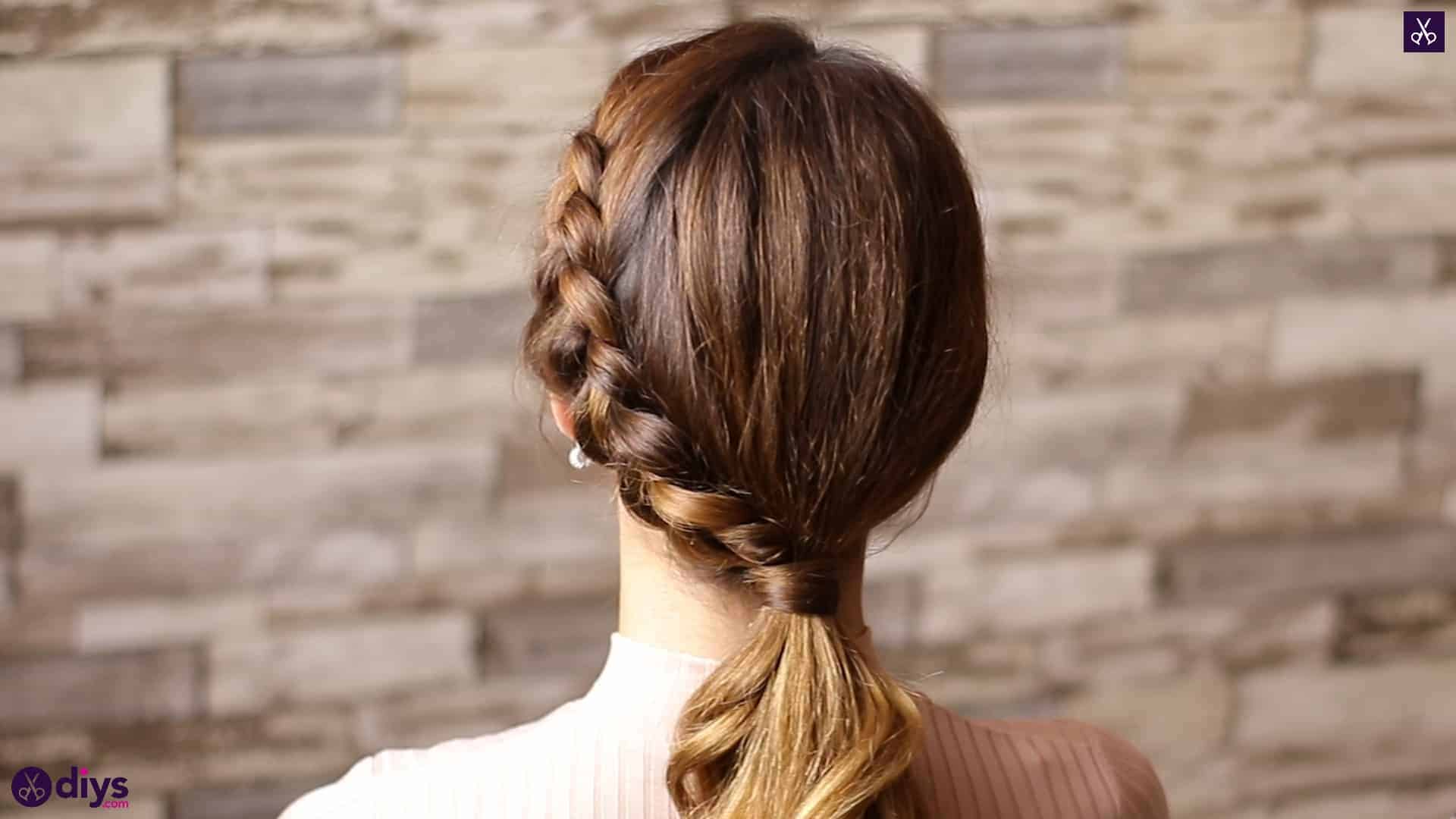 Elegant side braid hairstyle step 8f
