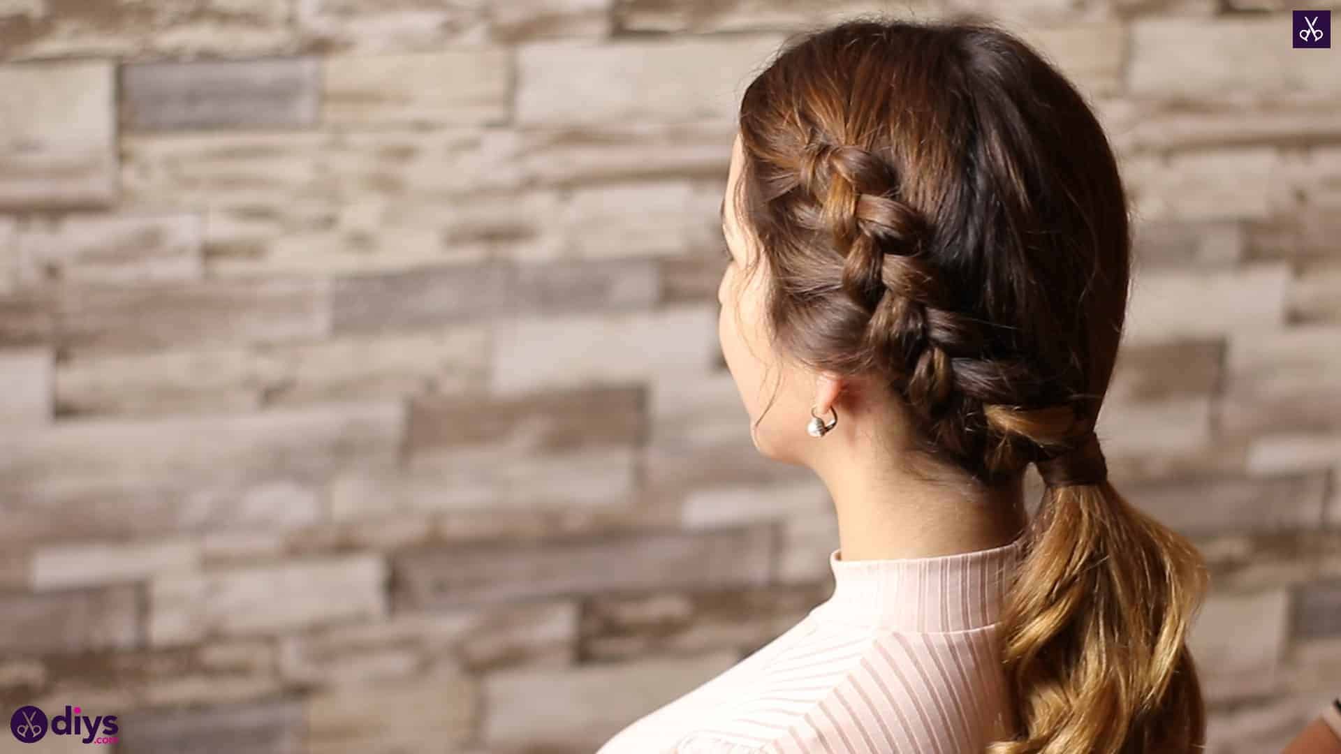 Elegant side braid hairstyle step bc