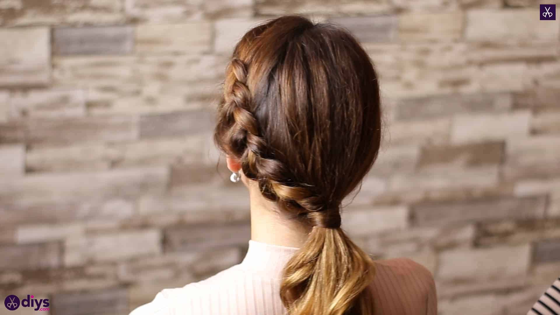 Elegant side braid hairstyle step ed