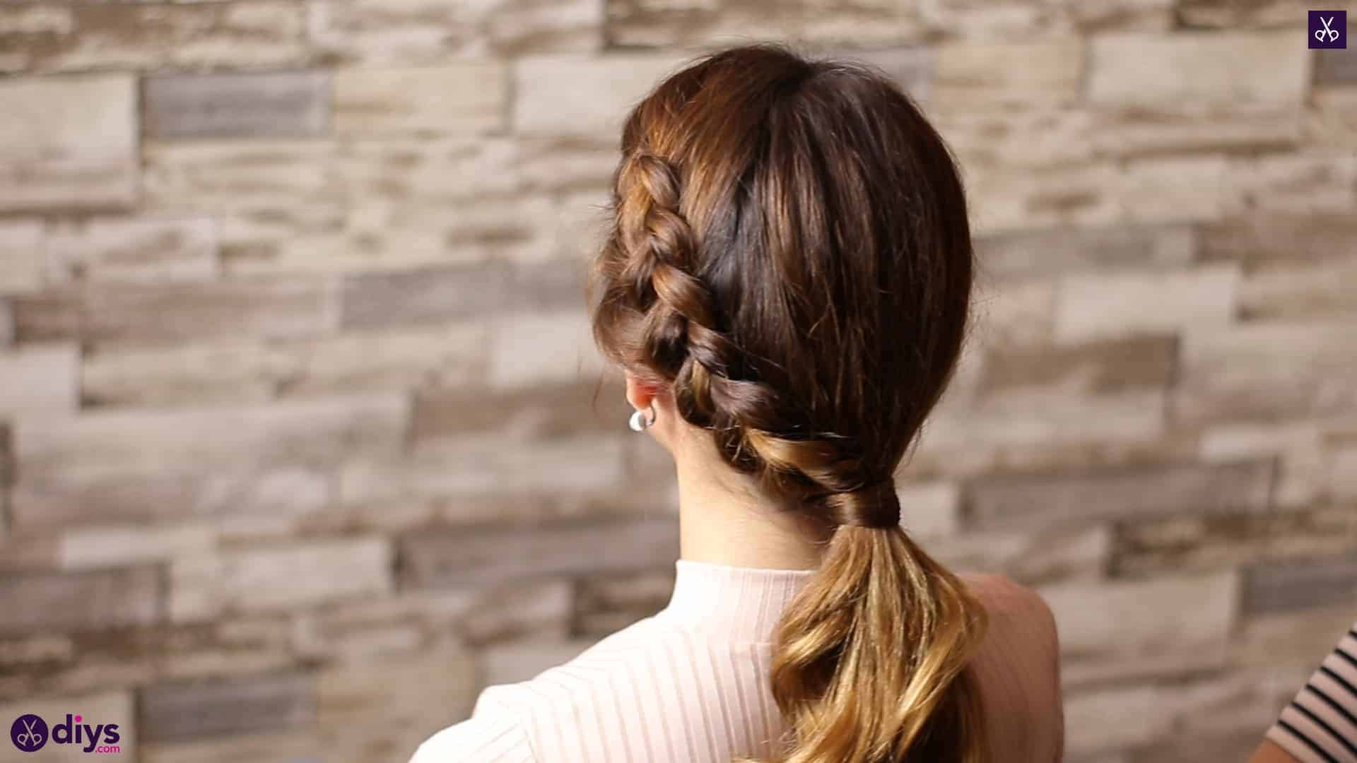 Elegant side braid hairstyle1