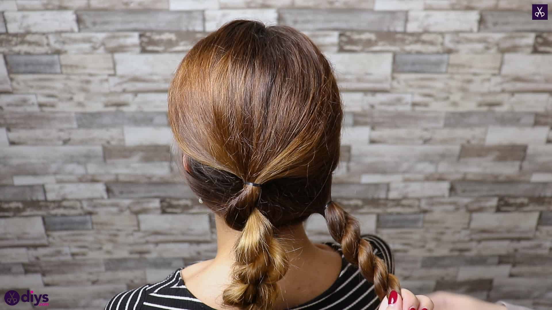 Elegant and easy wedding bun hairstyle for guests step 2d