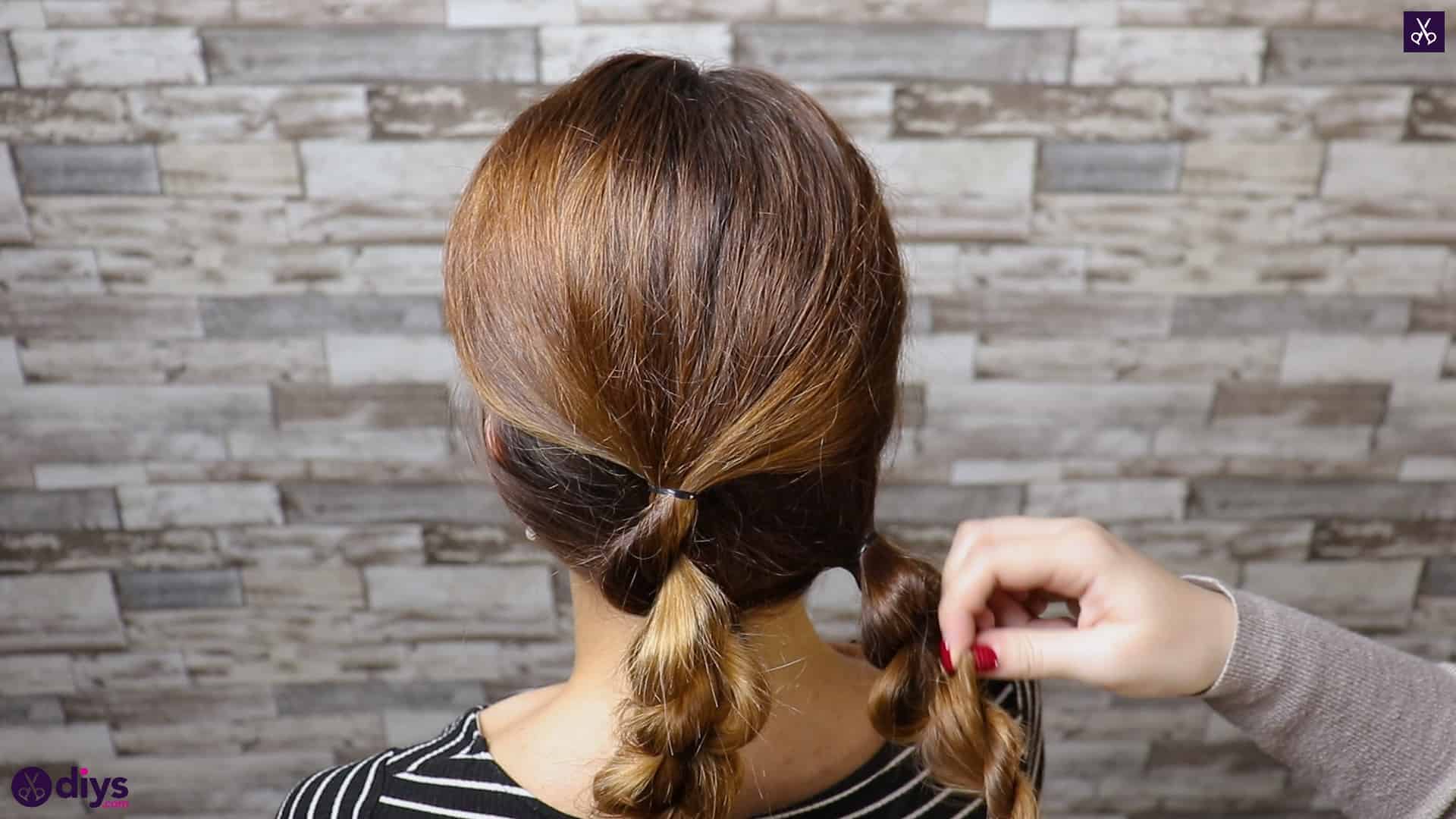 Elegant and easy wedding bun hairstyle for guests step 2e