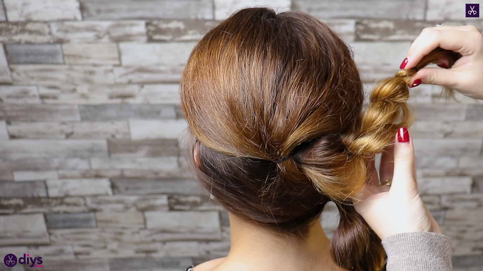 Elegant and easy wedding bun hairstyle for guests step 3