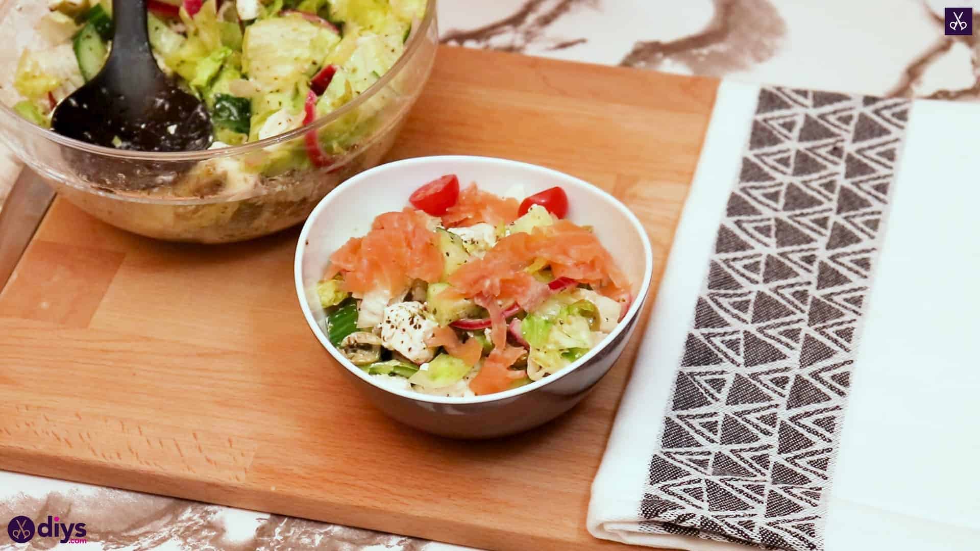 Greek style salmon salad delicious
