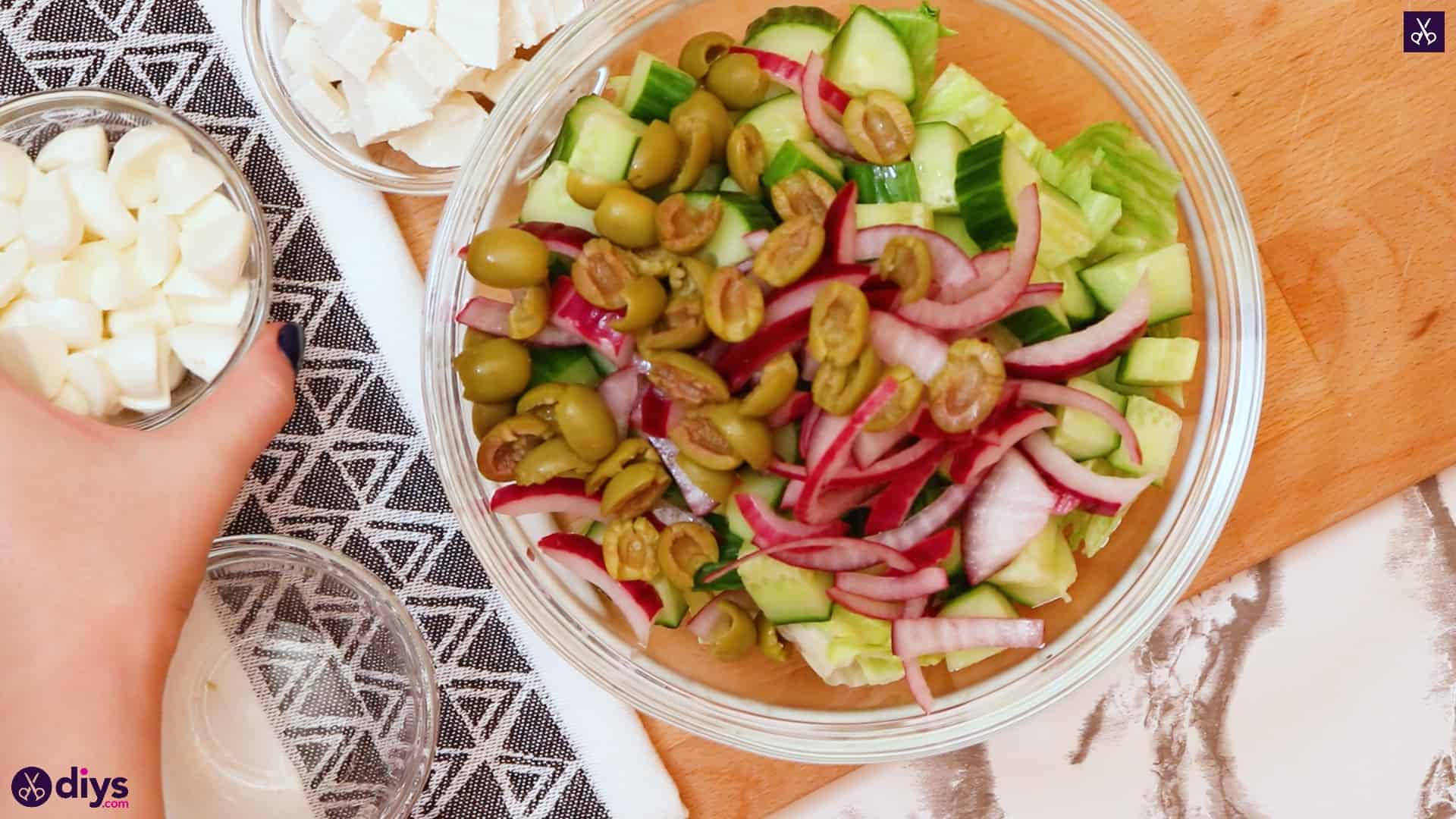 Greek style salmon salad mix