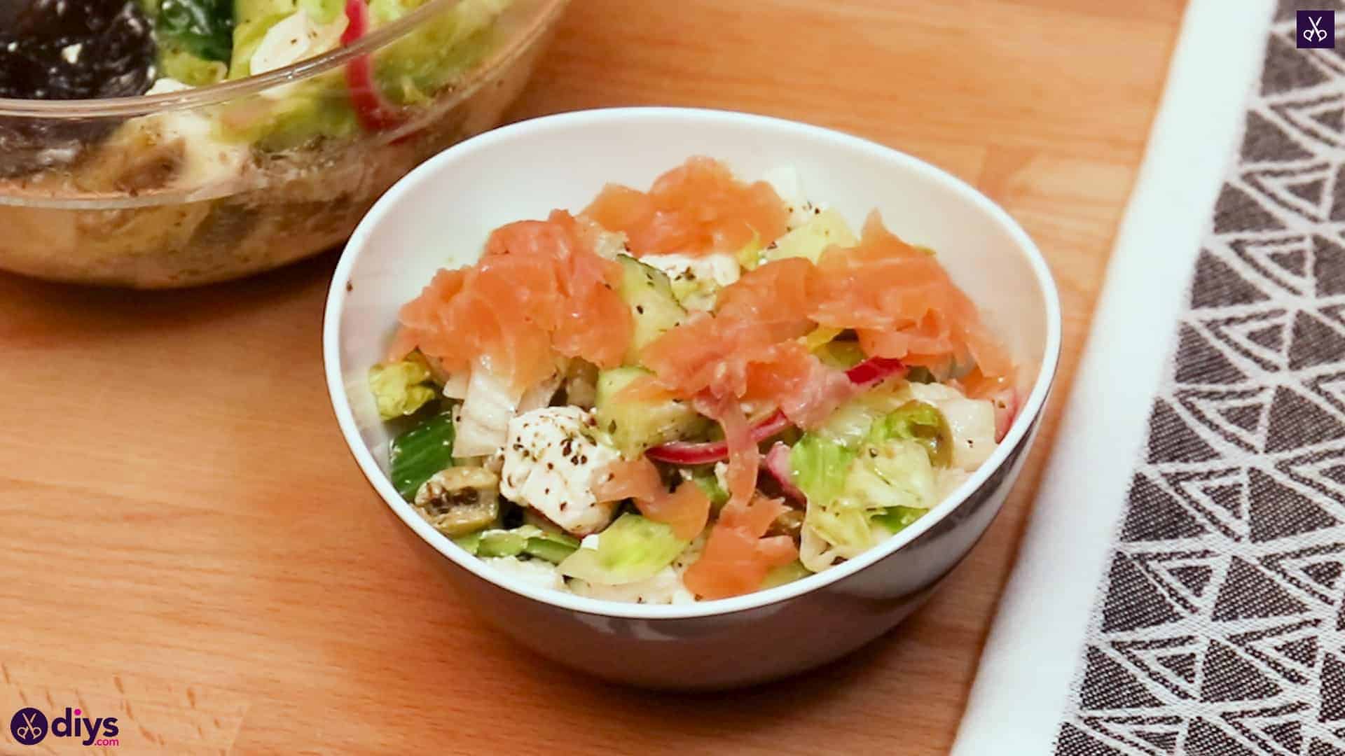 Greek style salmon salad recipe