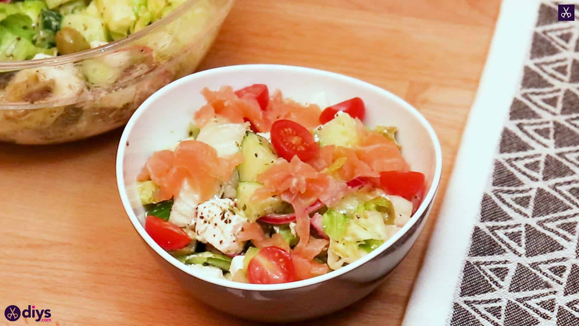 Greek style salmon salad