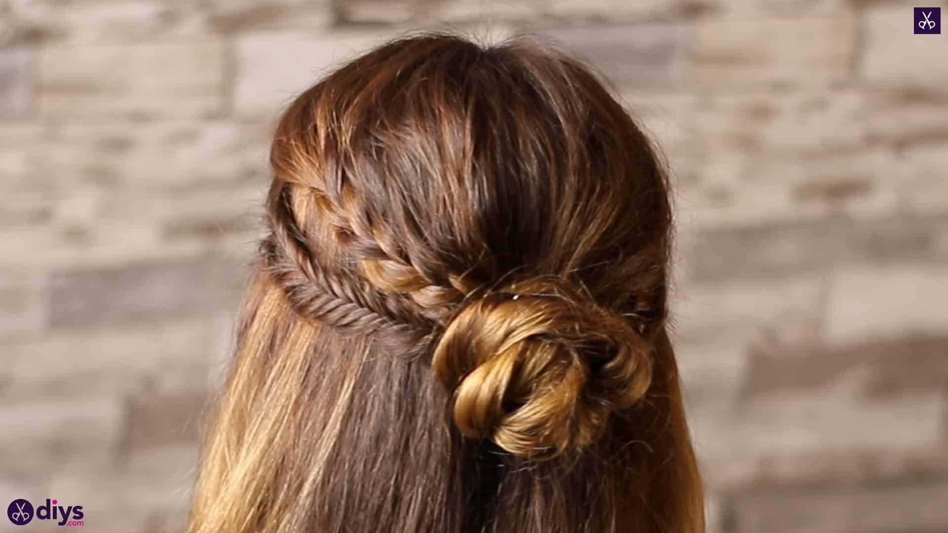 Half up, half down hairstyle for spring