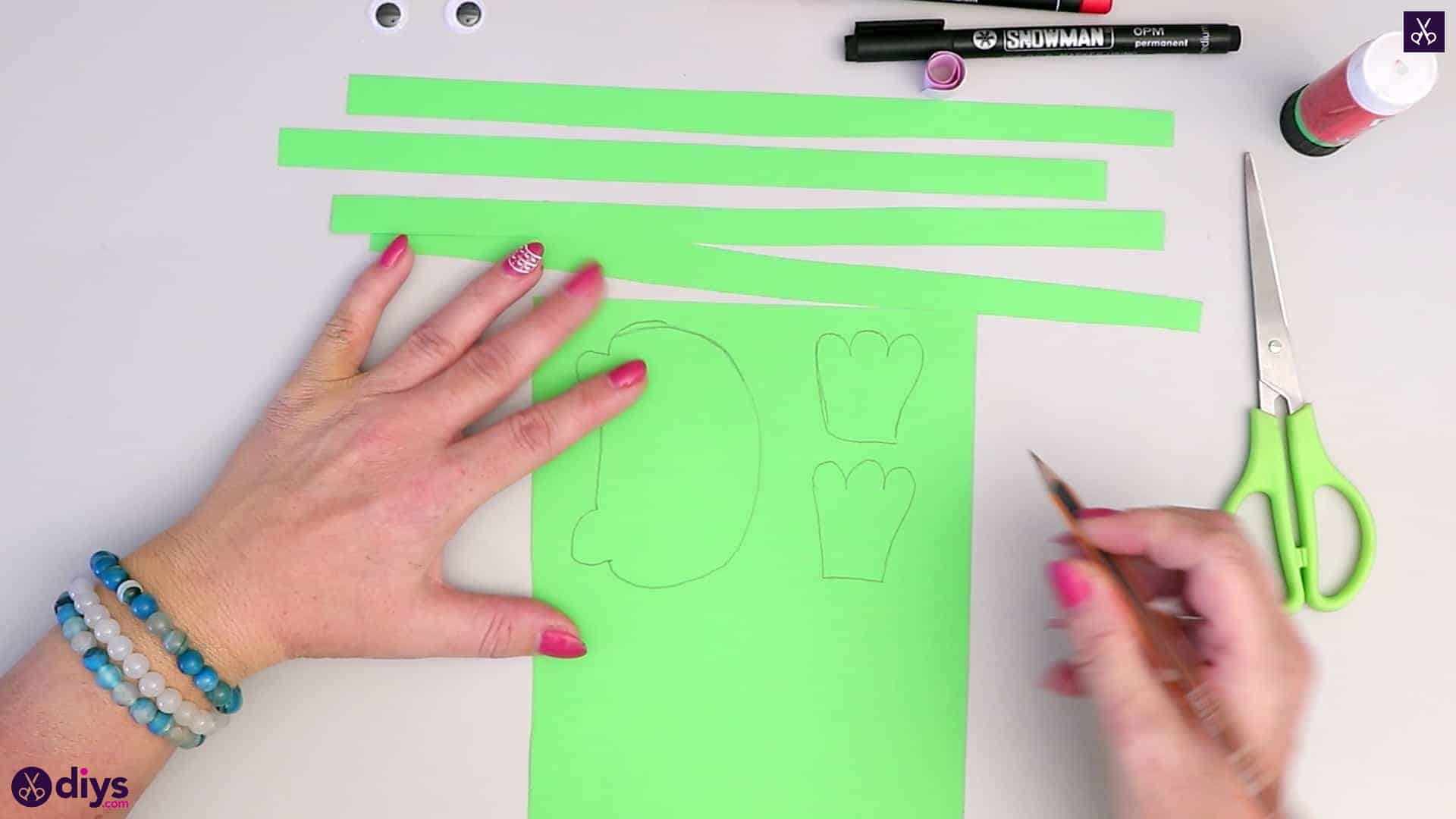 How to make paper frog draw