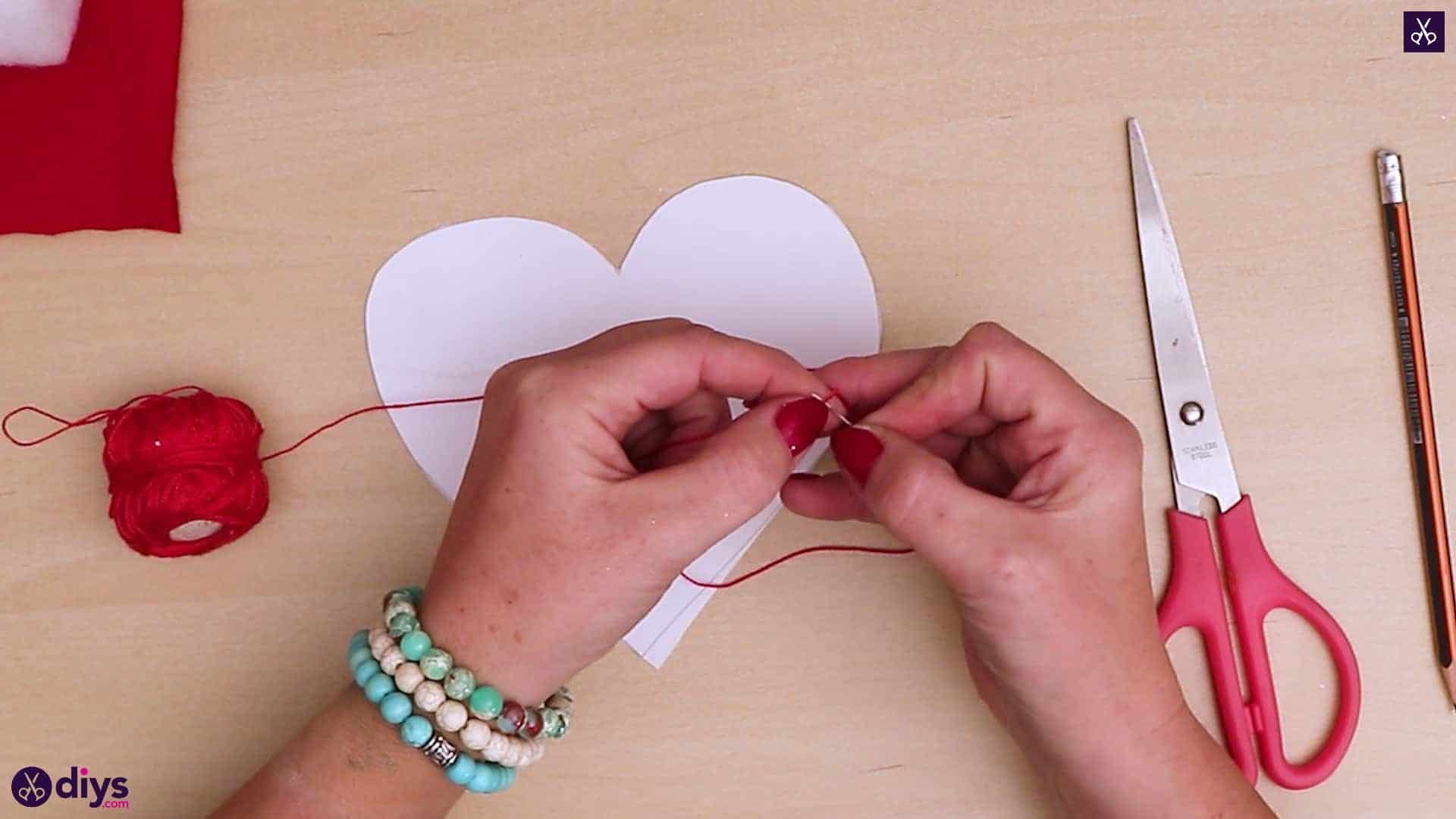 How to make a heart pillow step 3