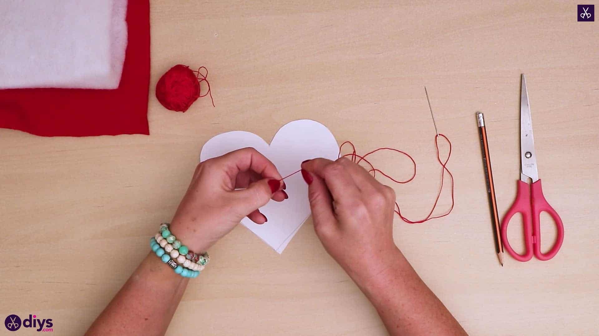 How to make a heart pillow step 3a