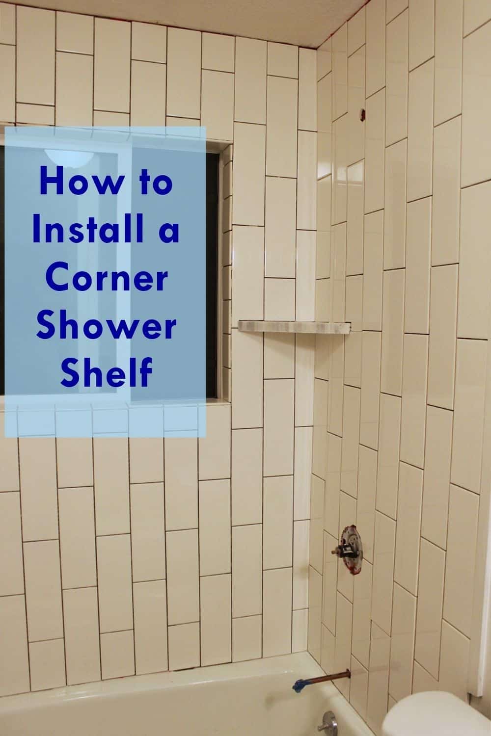How to tile a shower and install a corner shower shelf