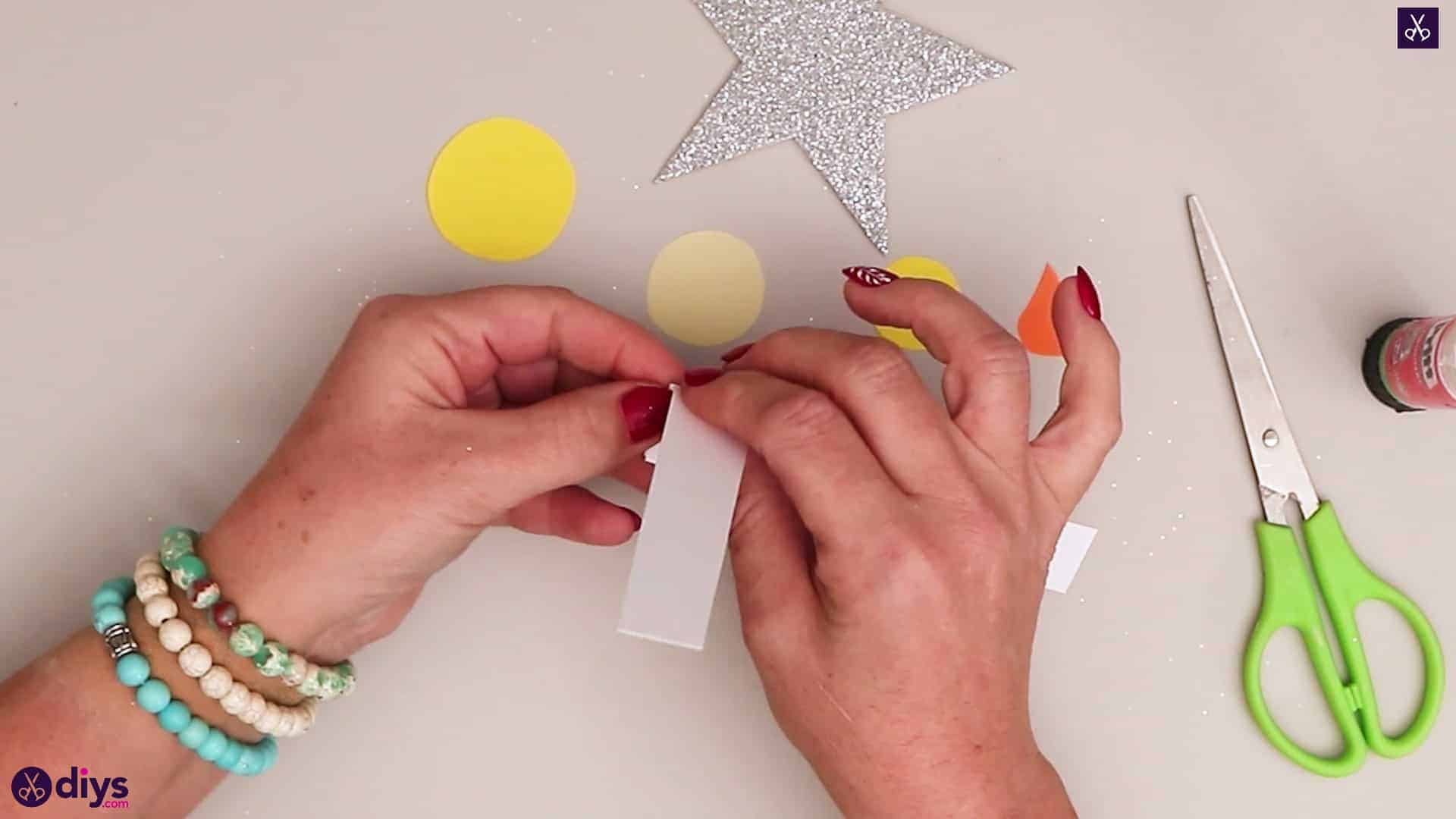 Paper candle on a star diy