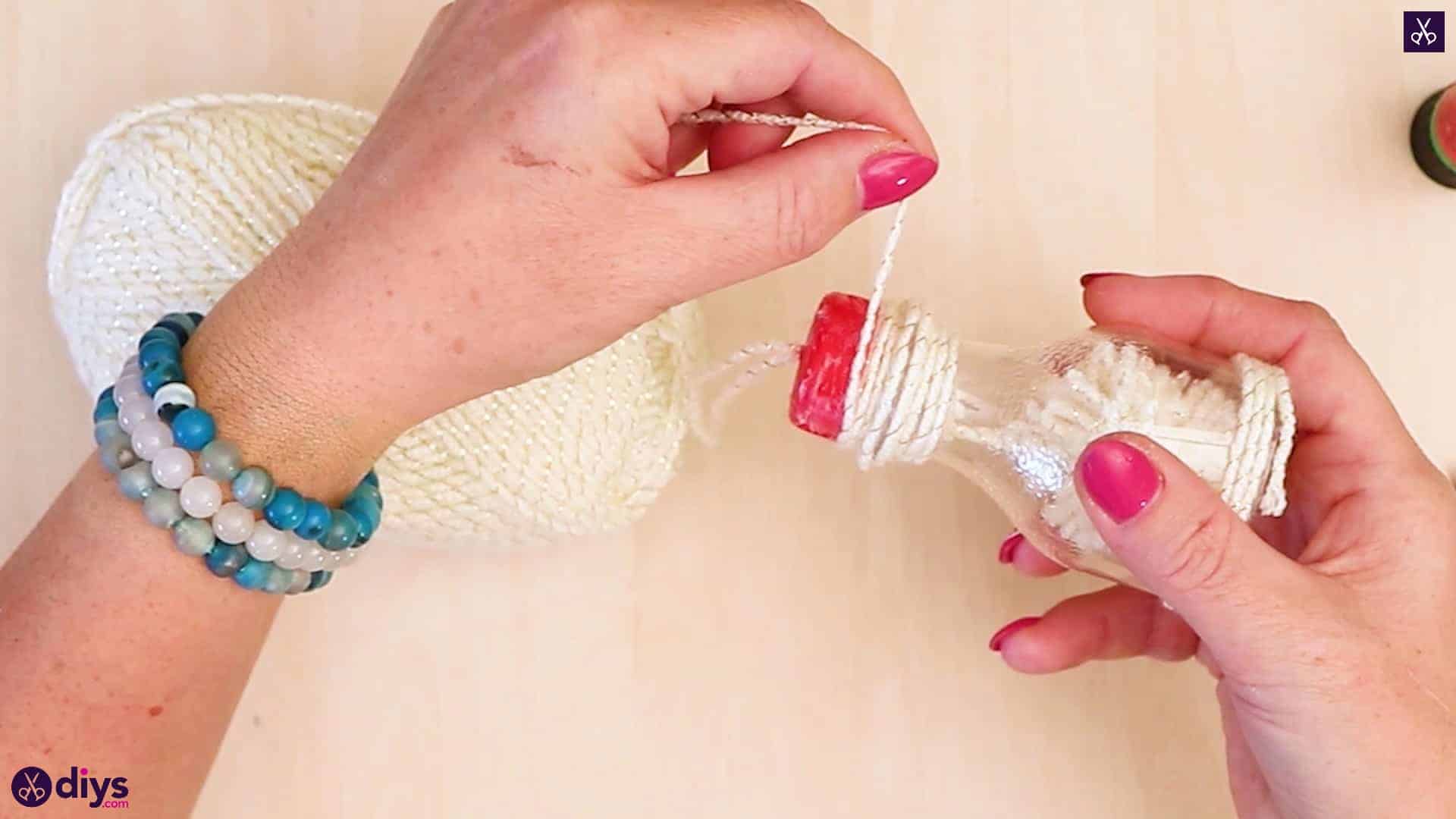Plastic bottle pom pom ornament simple