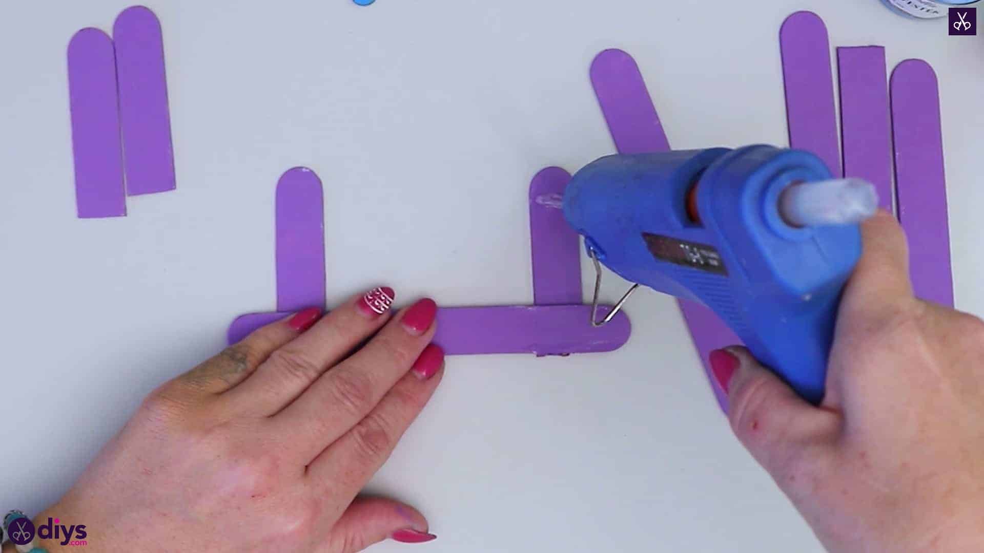 Popsicle stick napkin holder glue gun