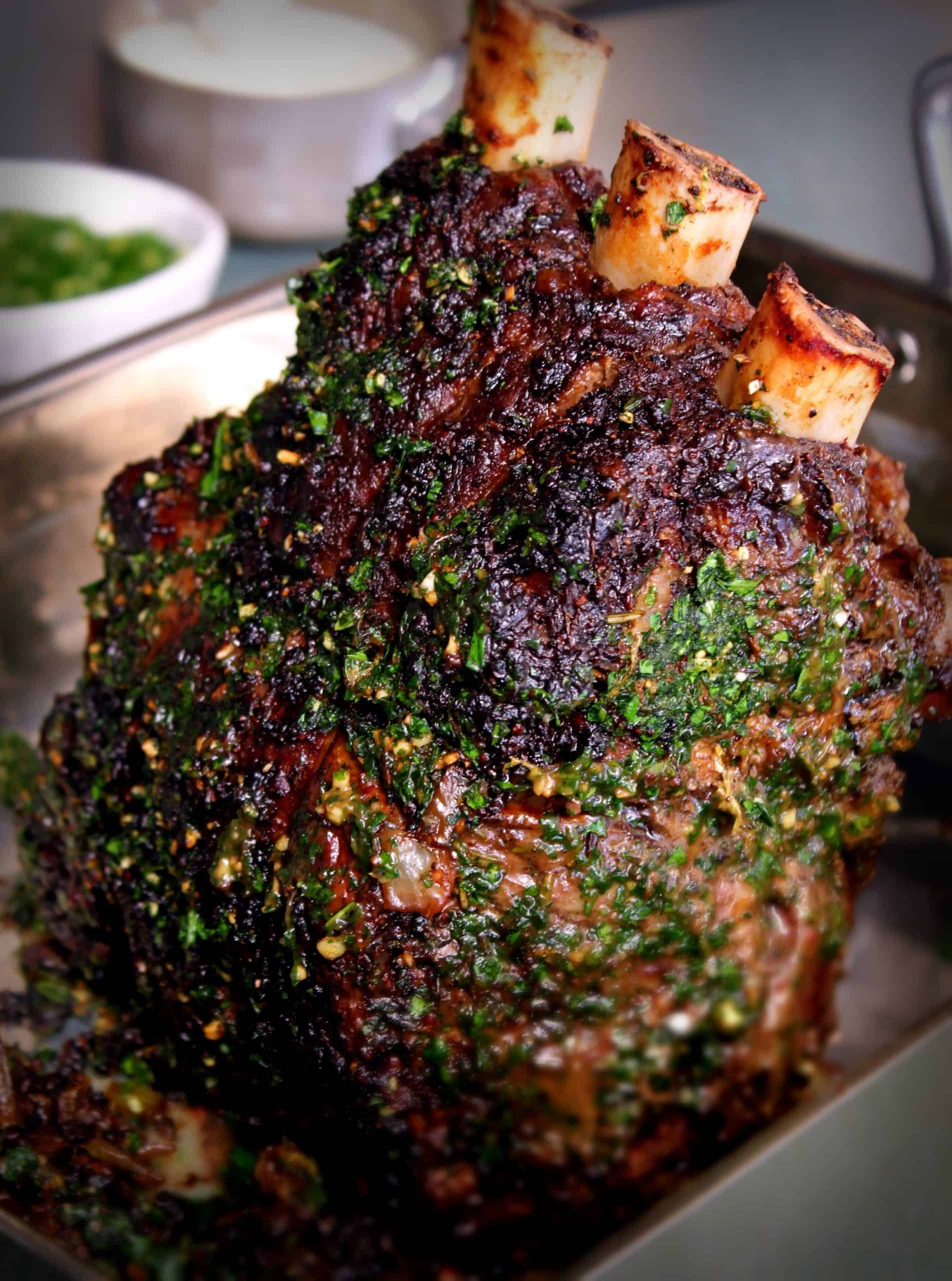 Rib roast in gremolata