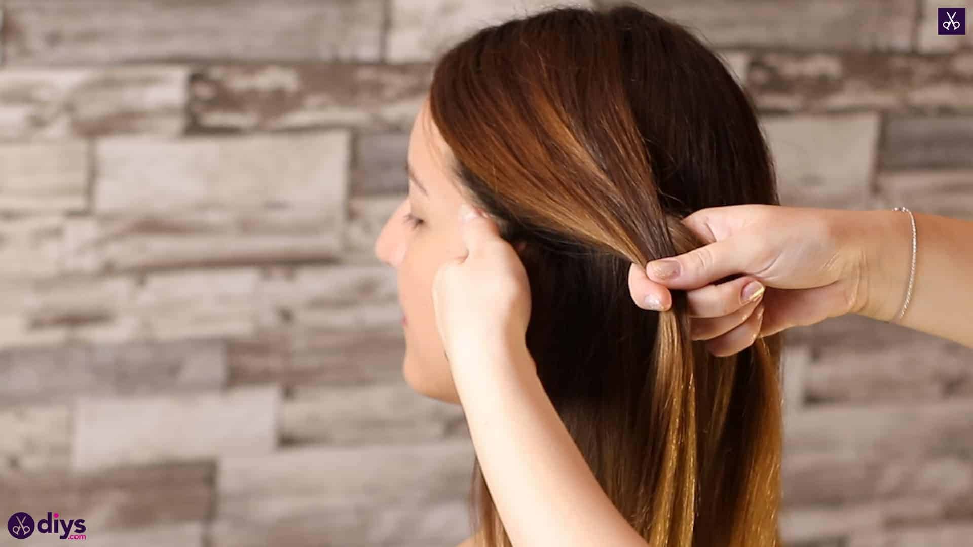 Romantic prom hairstyle tutorial step 1c