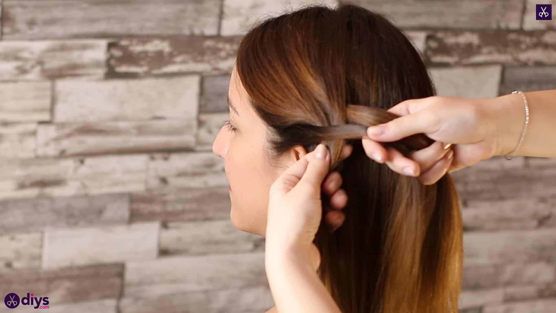 Romantic prom hairstyle tutorial step 1d