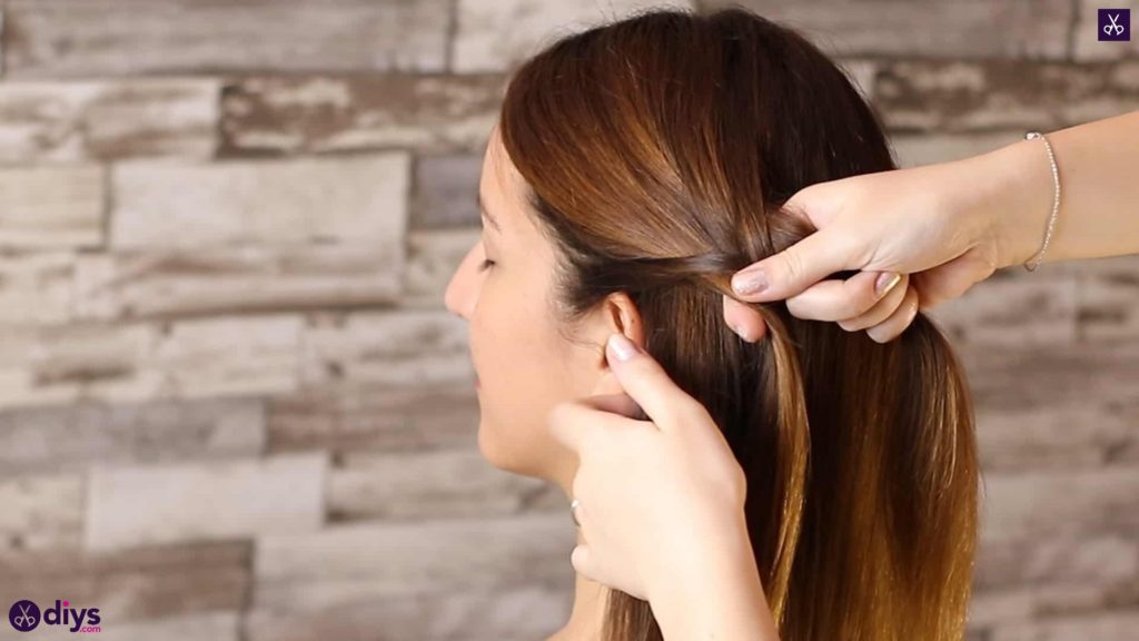 Romantic prom hairstyle tutorial step 1f