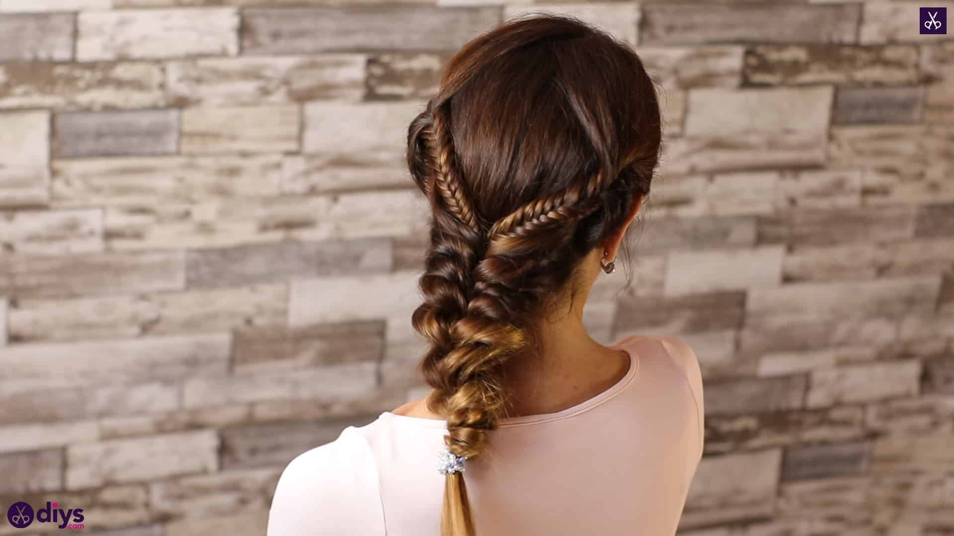 Romantic prom hairstyle tutorial step 2