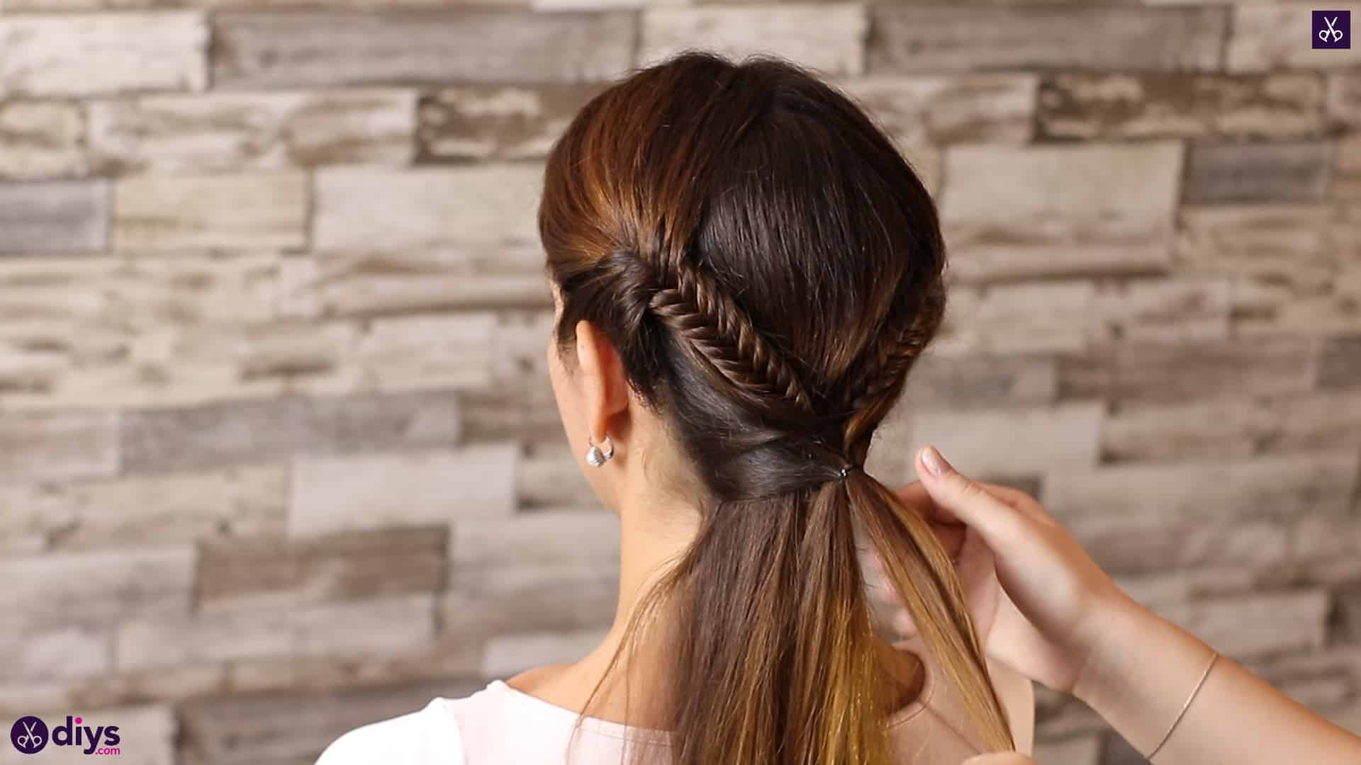 Romantic prom hairstyle tutorial step 4c