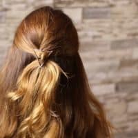 Updo hairstyle for wavy hair 1