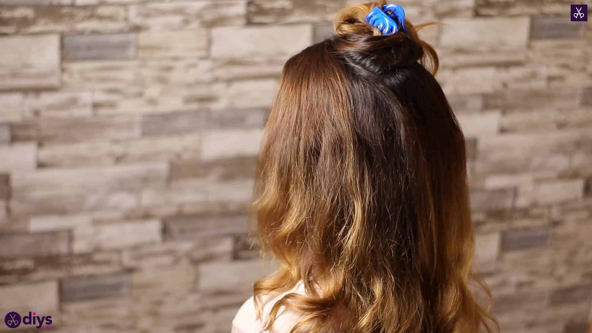 Updo hairstyle for wavy hair 12