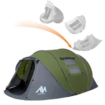 Ayamaya pop up tents with vestibule for 4 to 6 person