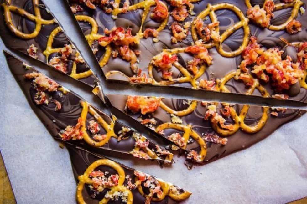 Candied chili and pretzel bark recipe