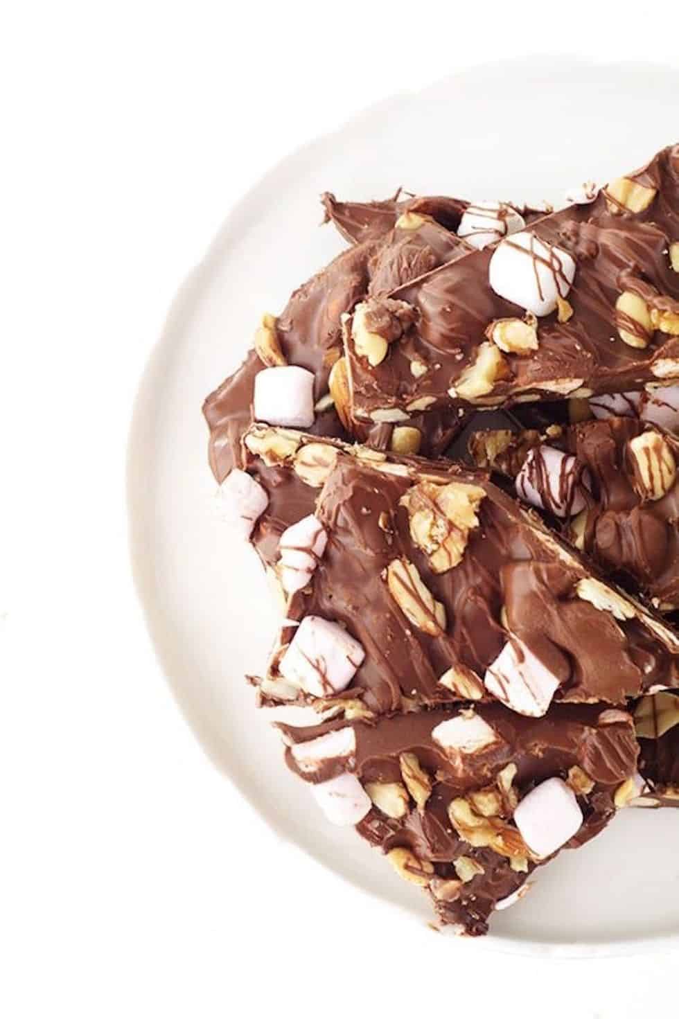 Nutella rocky road candy bark