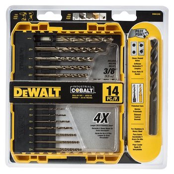 Dewalt cobalt drill bit set