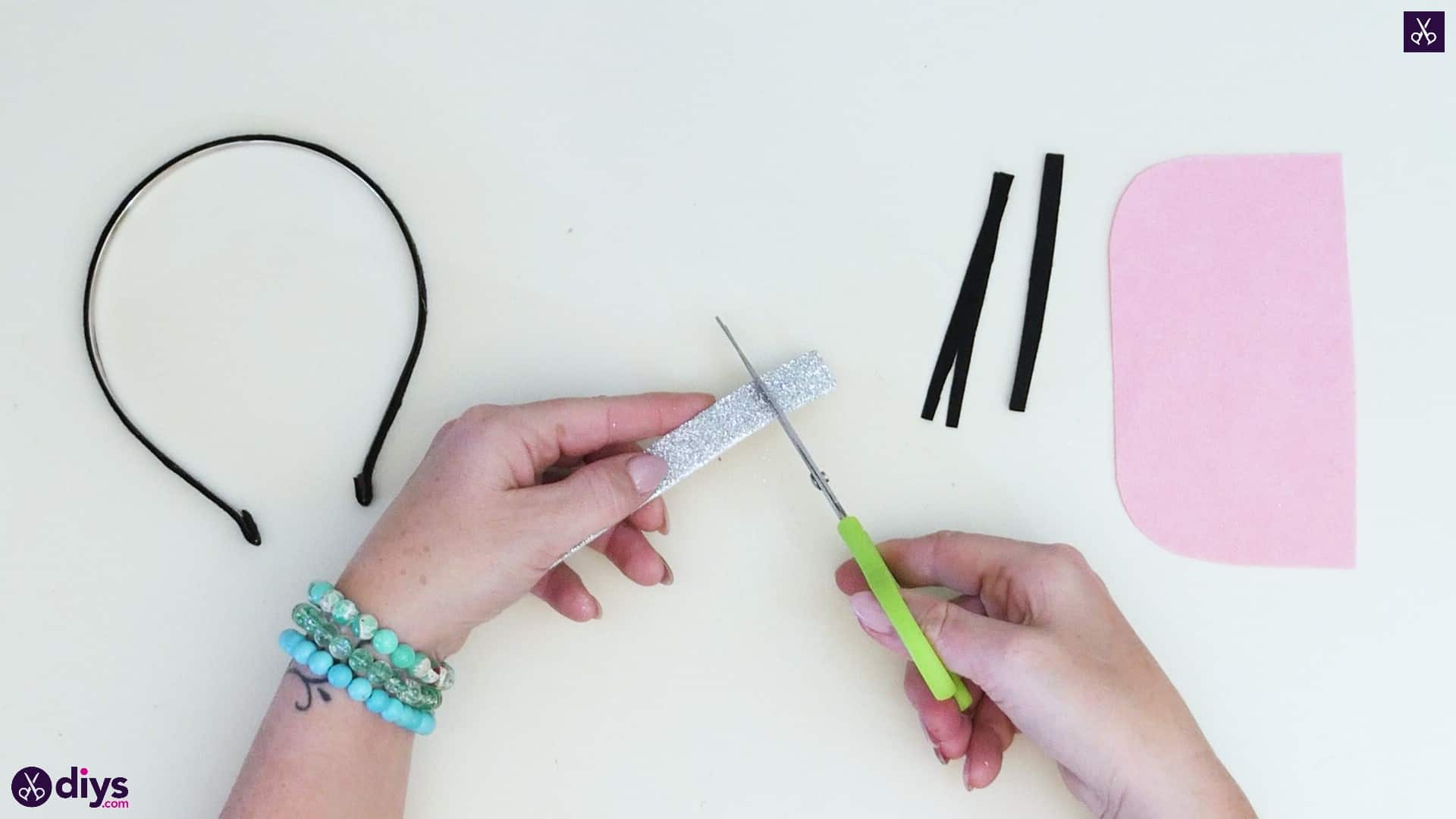 Diy cat ears headband step 4b