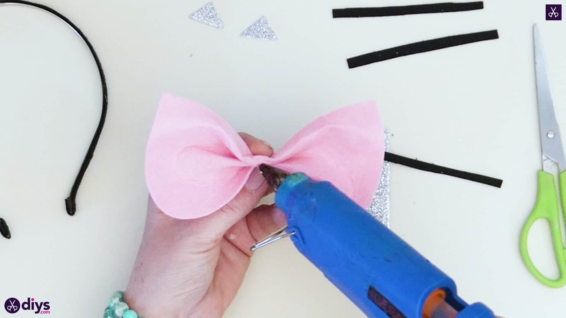 Diy cat ears headband step 6