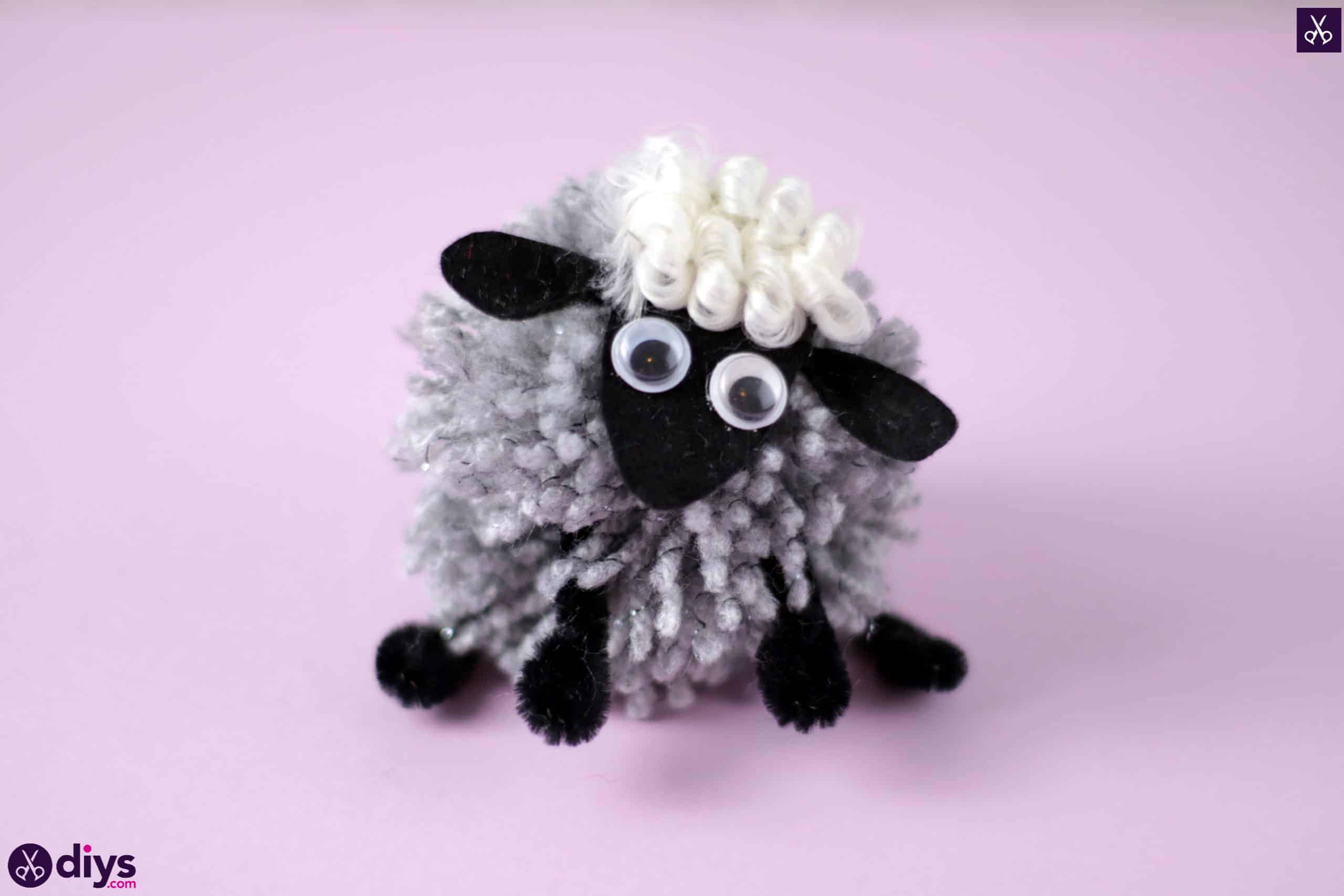 Diy funny pom pom sheep for kids crazy craft