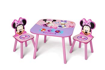 pink table and chairs for toddlers