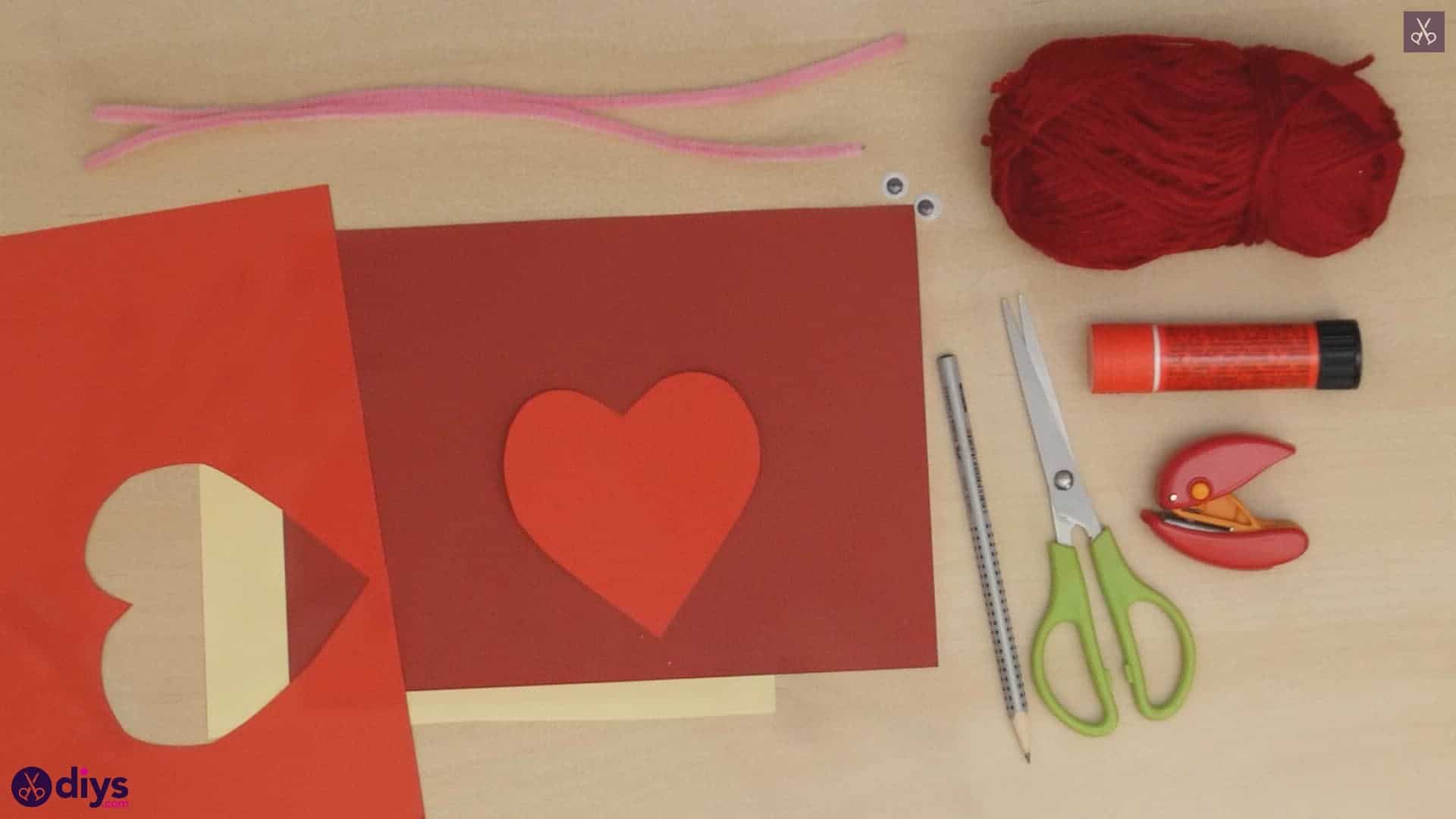 Paper valentine creature cutting